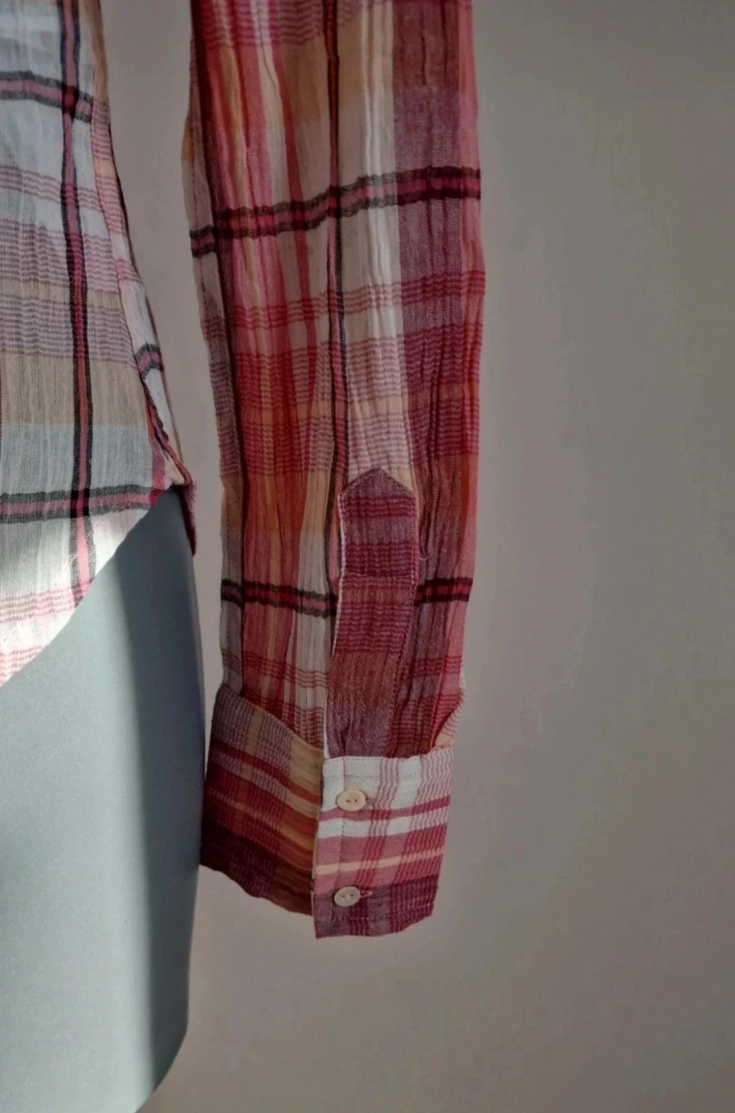Chemise Mango à carreaux rouge/beige T36 – neuve avec étiquette (modèle rare) – photo 12